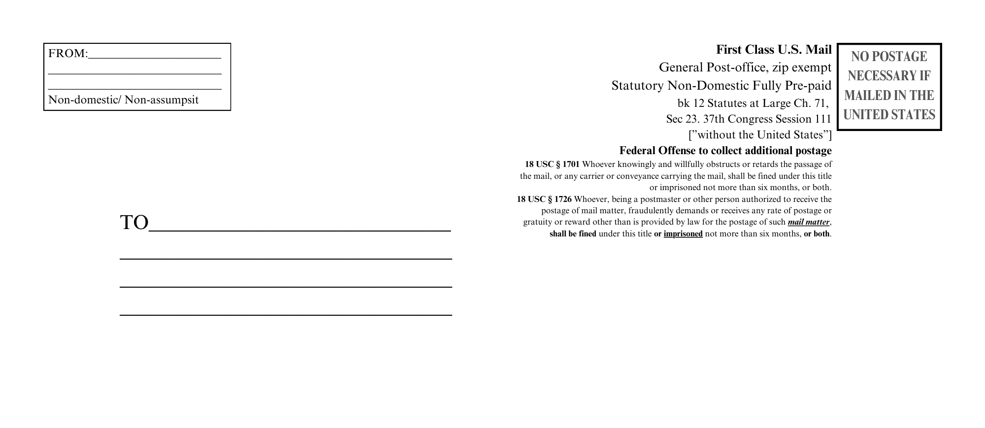 USPS Certified Mail Form Example